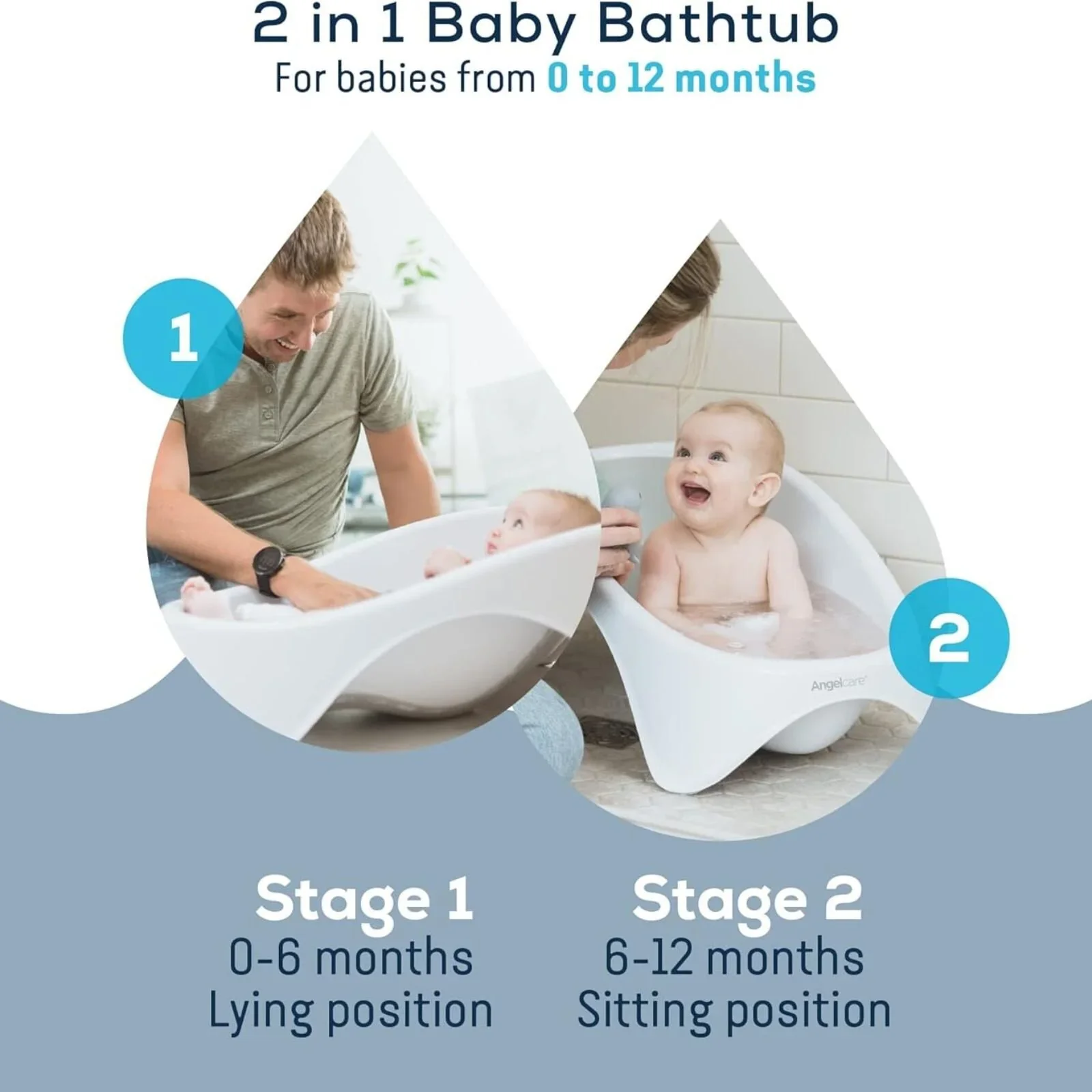 Angelcare Baby 2-in-1 Bath Tub - Image 7
