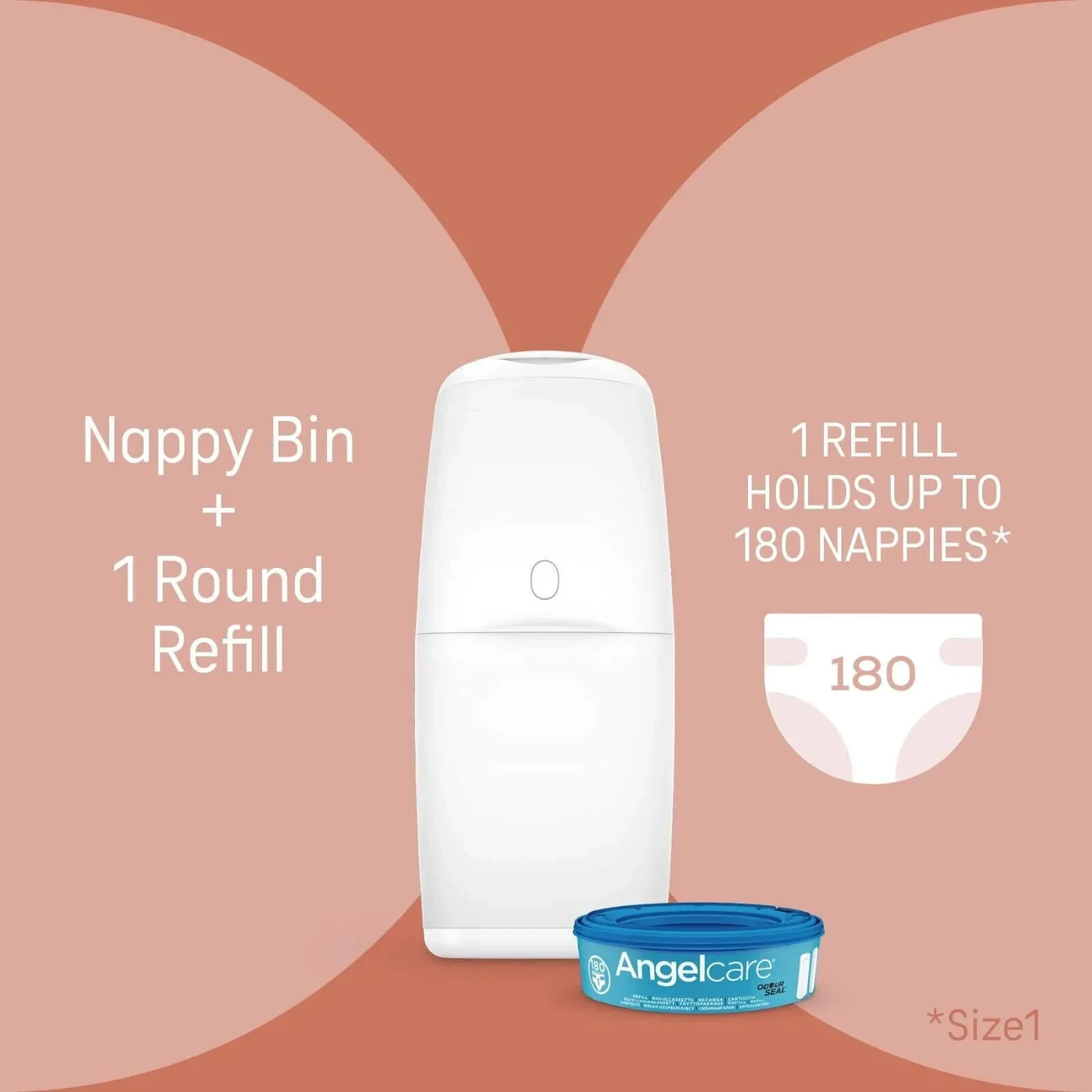 Angelcare Nappy Disposal System - White - Image 2