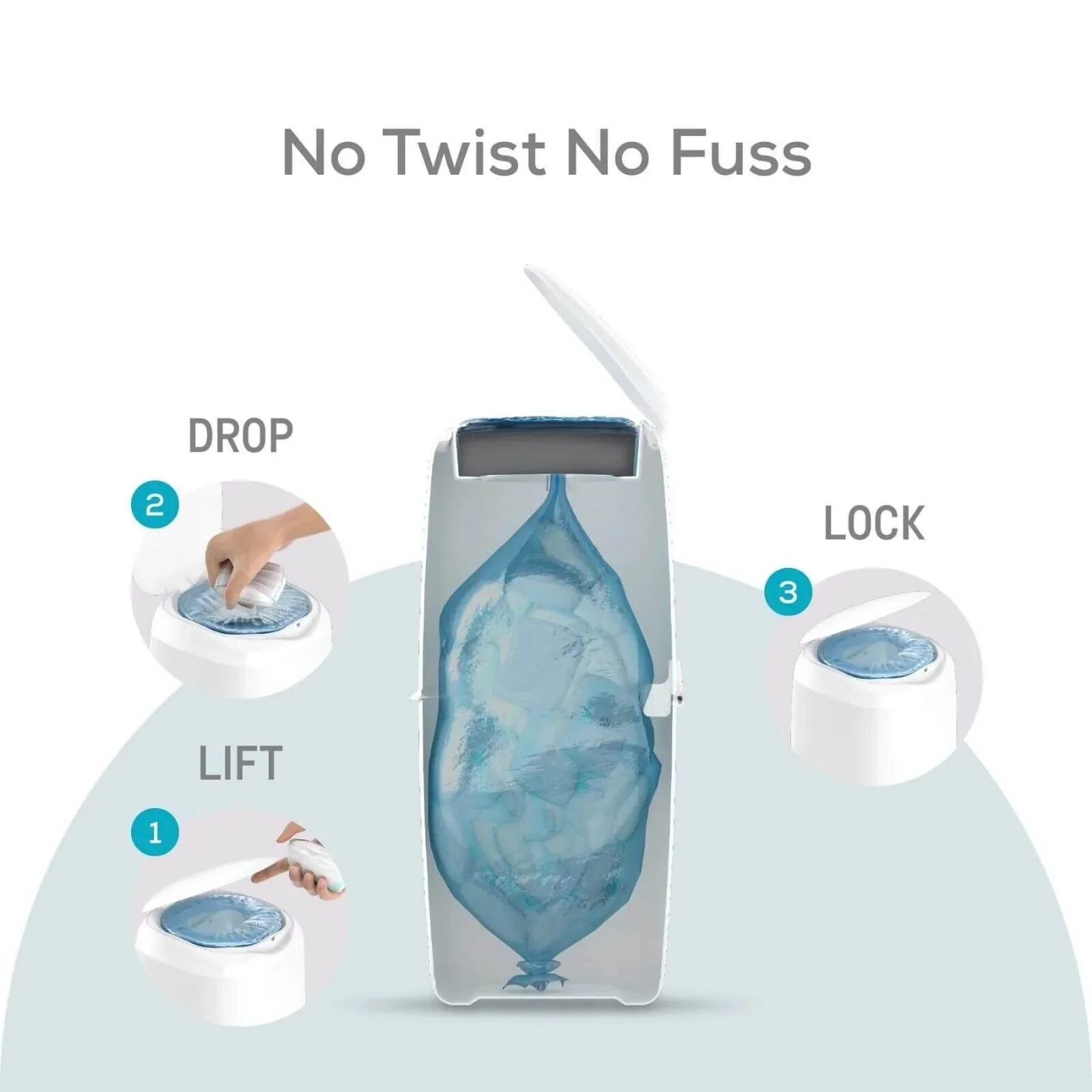 Angelcare Nappy Disposal System - White - Image 5