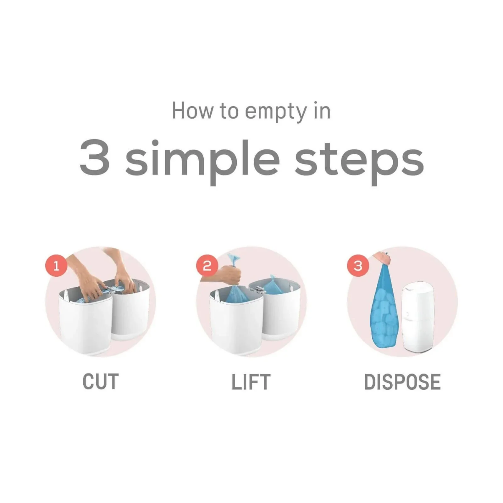 Angelcare Nappy Disposal System - White - Image 8