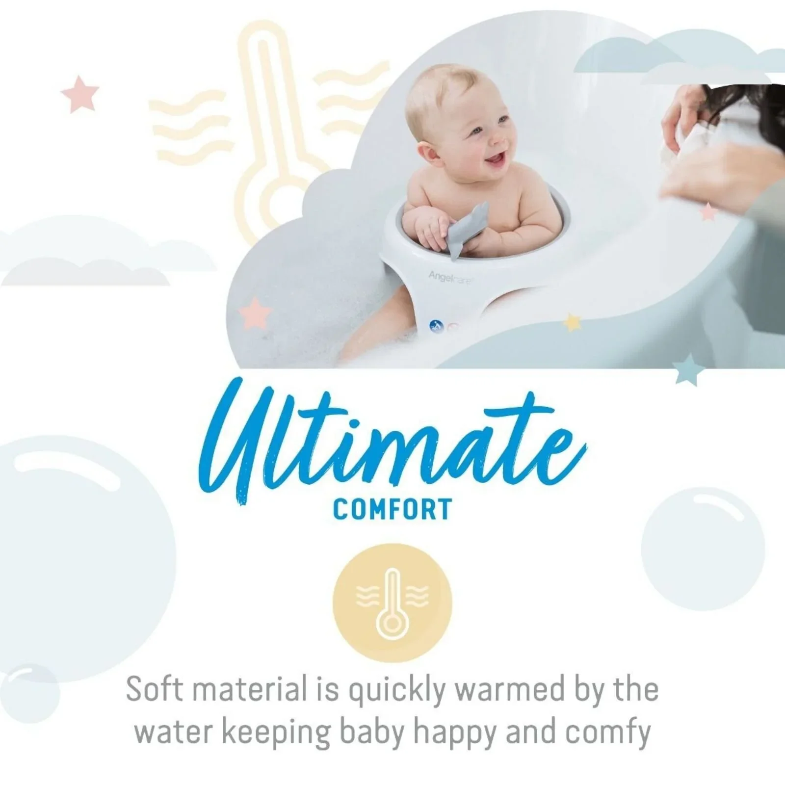 Angelcare Soft Touch Baby Bath Seat - Grey - Image 9