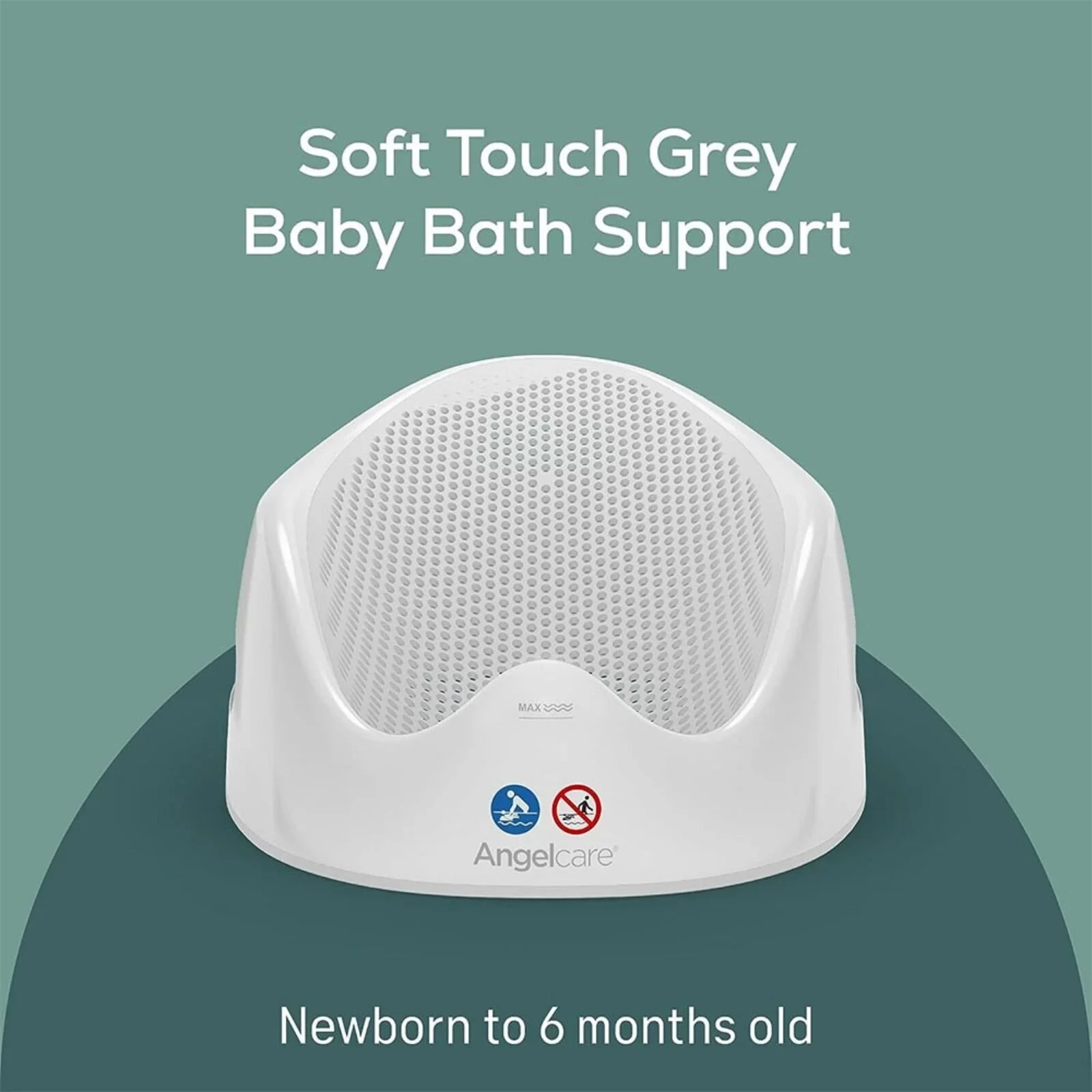 Angelcare Soft Touch Baby Bath Support - Grey - Image 5