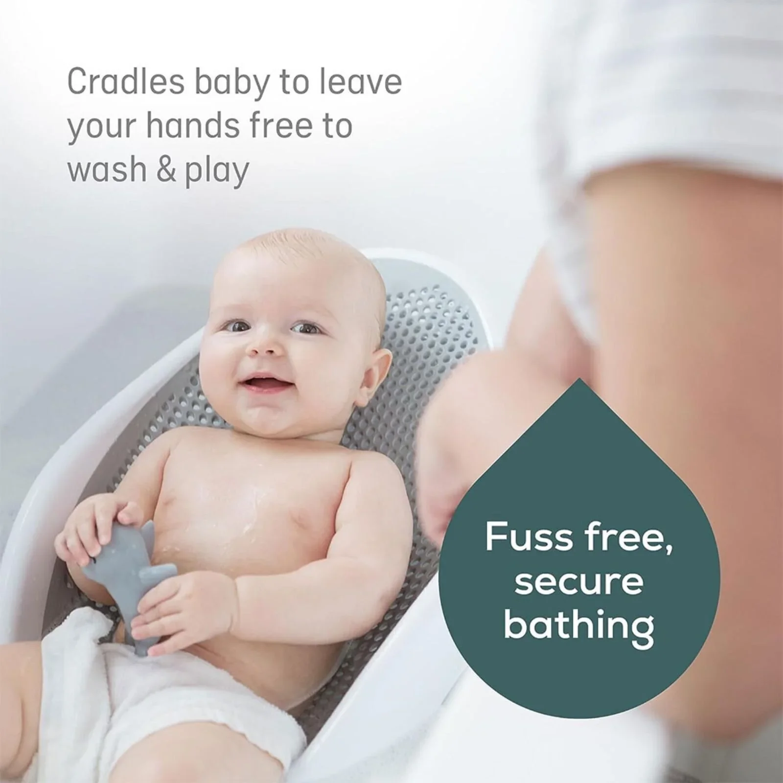 Angelcare Soft Touch Baby Bath Support - Grey - Image 9