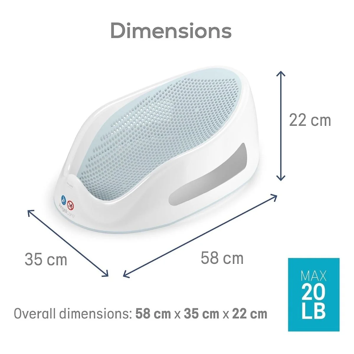 Angelcare Soft-Touch Bath Support Aqua - Image 8