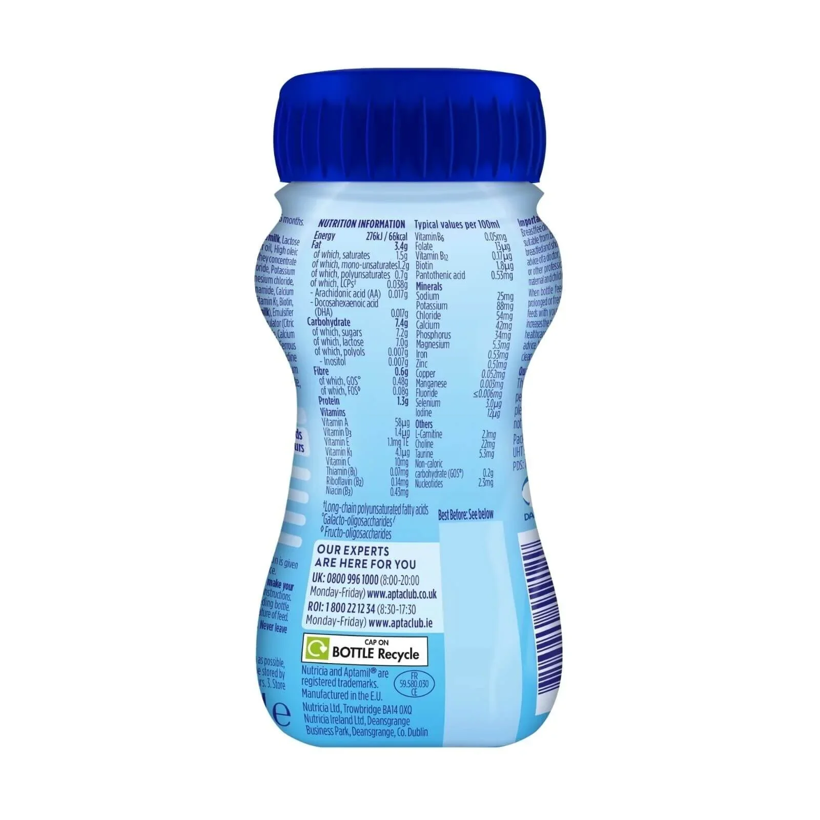 Aptamil 1 First Infant Ready to Feed Liquid Milk from Birth 200ml - Image 3