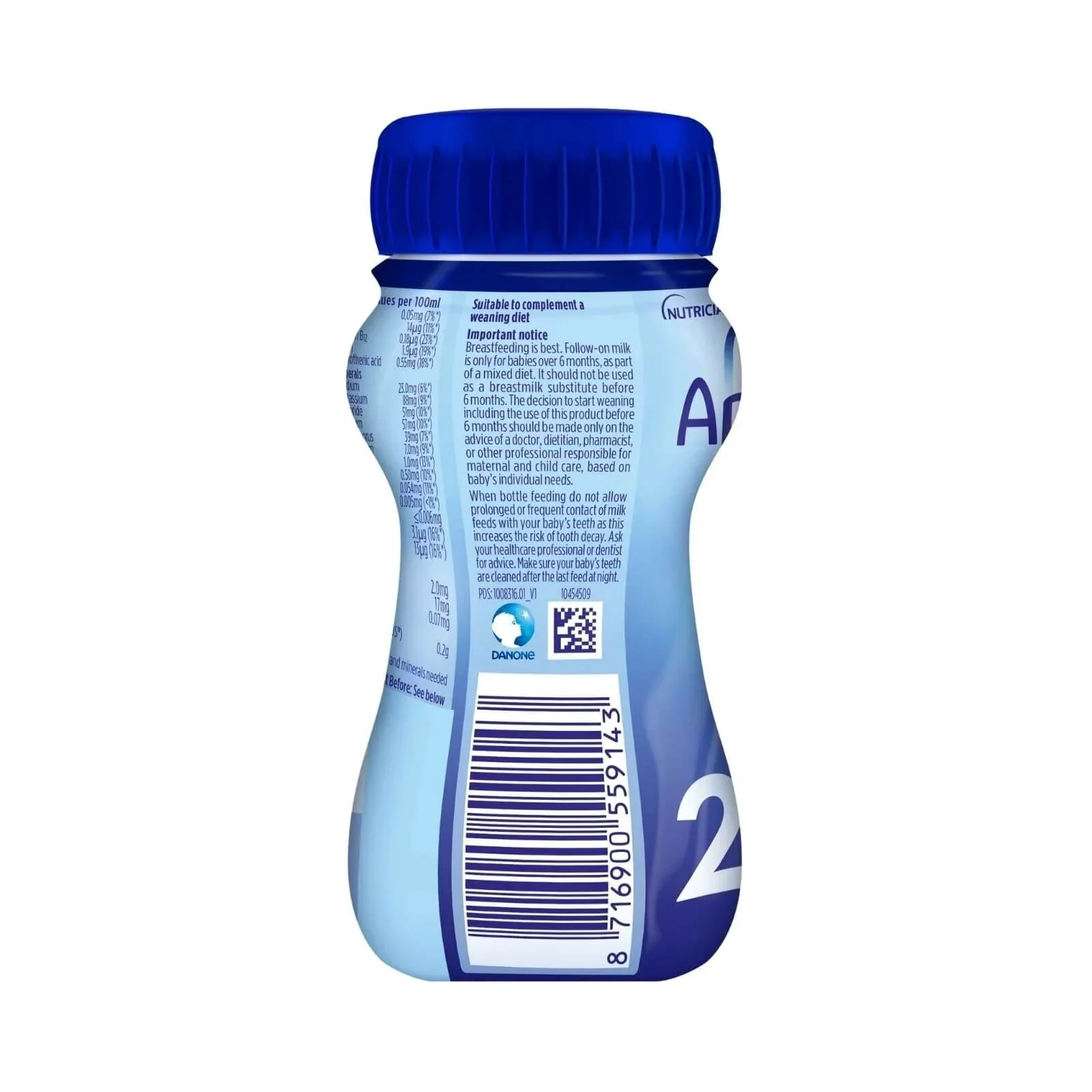 Aptamil 2 Follow On Ready to Drink Liquid Milk 6-12 months 200ml - Image 4
