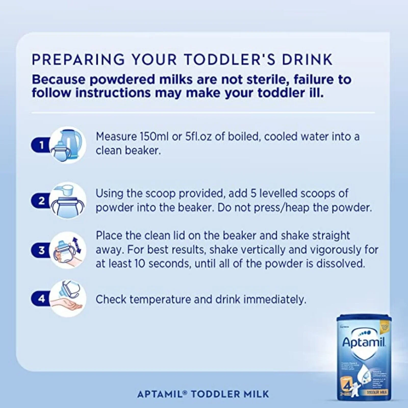 Aptamil 4 Growing Up Toddler Milk Formula 2+ years 800g - Image 5