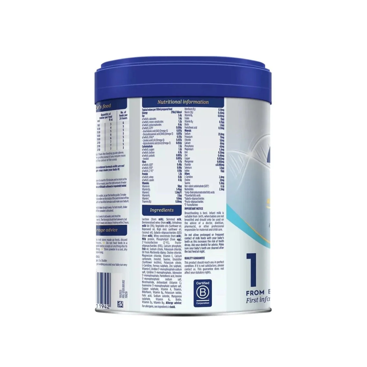Aptamil Advanced 1 First Infant Milk from Birth 800g - Image 5
