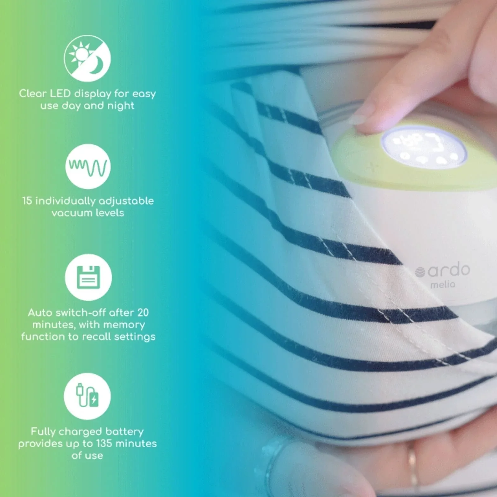Ardo Melia Wearable Double Electric Breast Pump - Image 4
