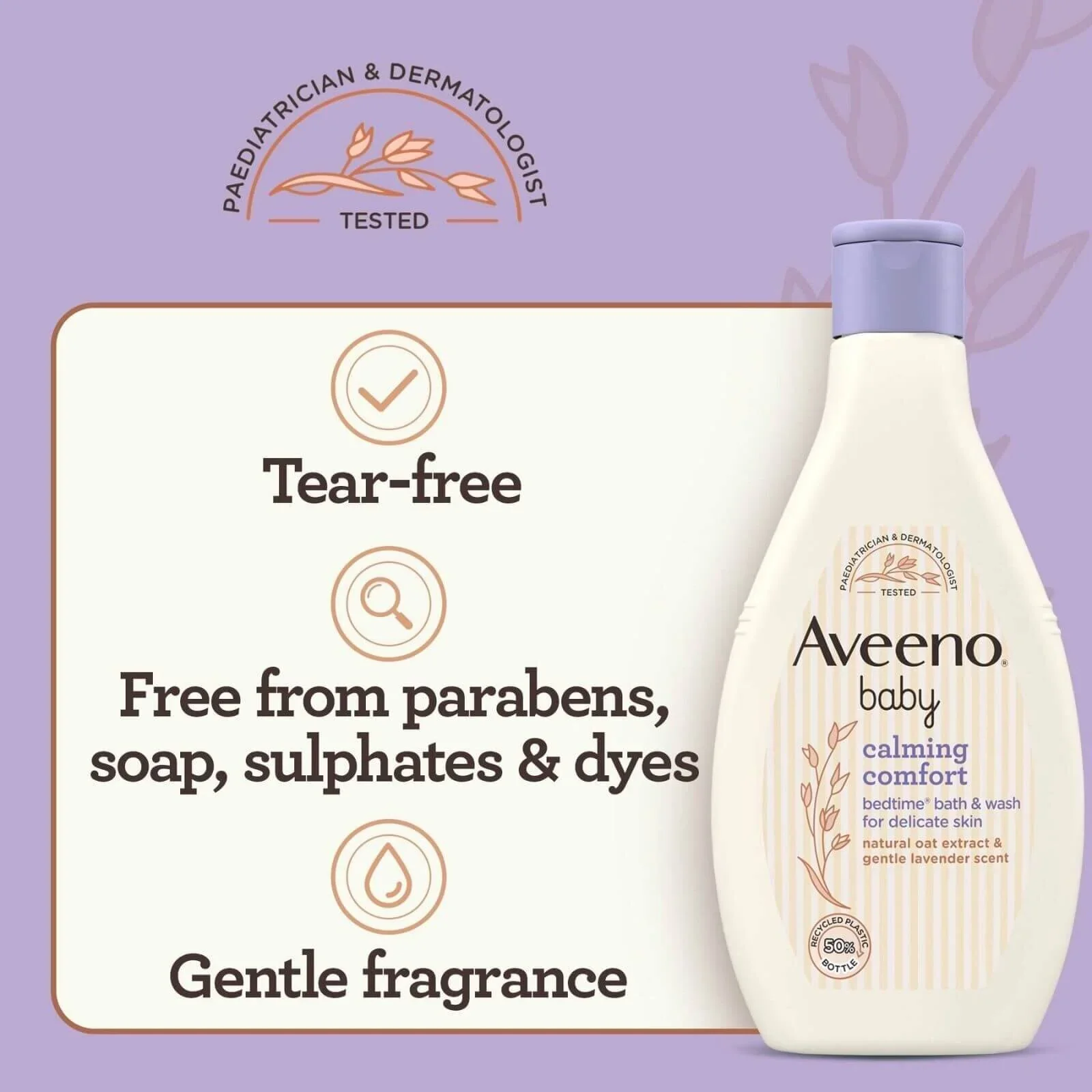 Aveeno Baby Calming Comfort Bedtime Bath and Wash 250ml - Image 5