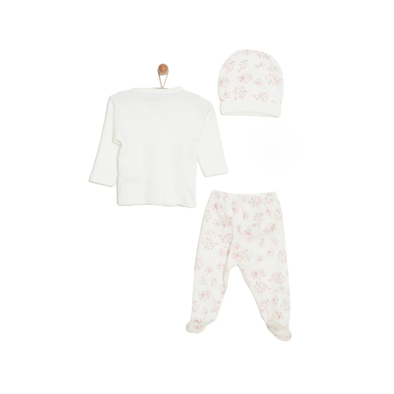 Aziz Bebe Girl 5 Piece Newborn Set - Ecru - Image 7
