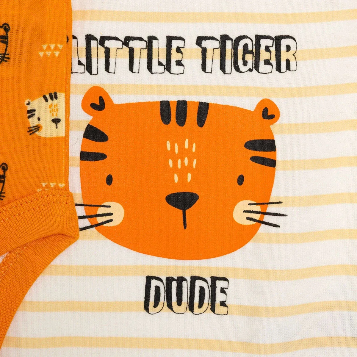 HelloBaby Boys Pack of 2 Bodysuits Animal Print - Orange - Image 7