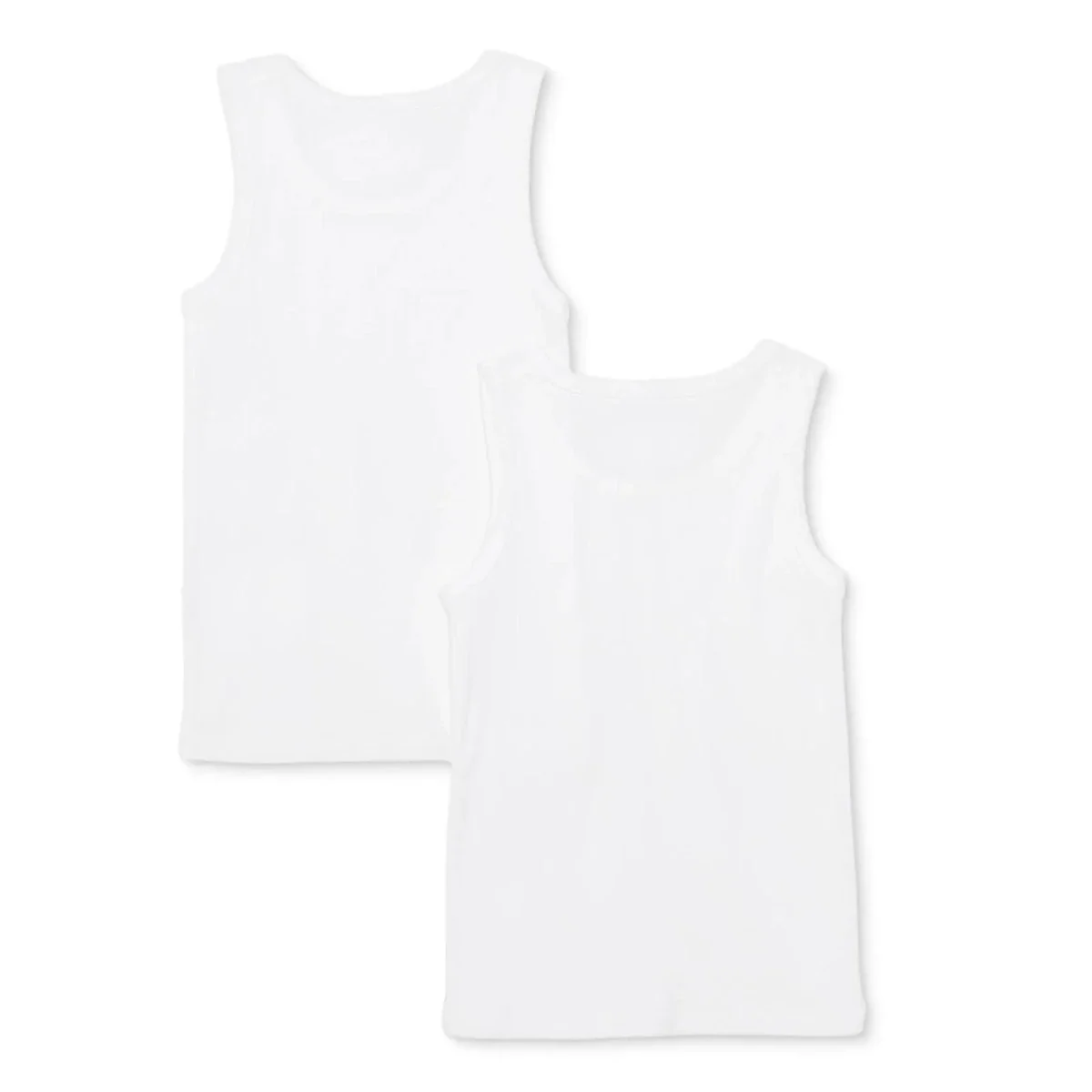HelloBaby Boys Pack of 2 Vests - White - Image 2