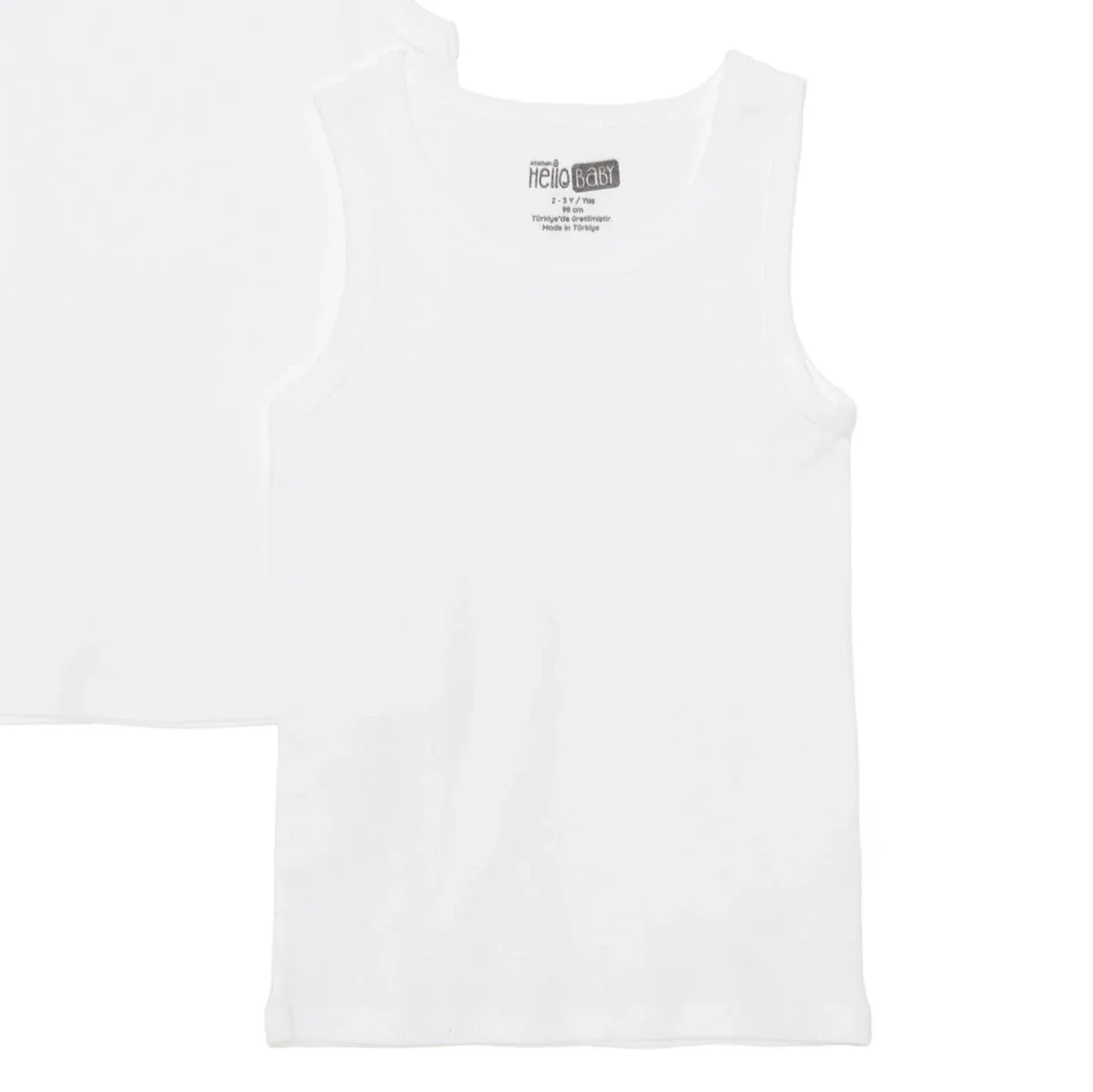 HelloBaby Boys Pack of 2 Vests - White - Image 4