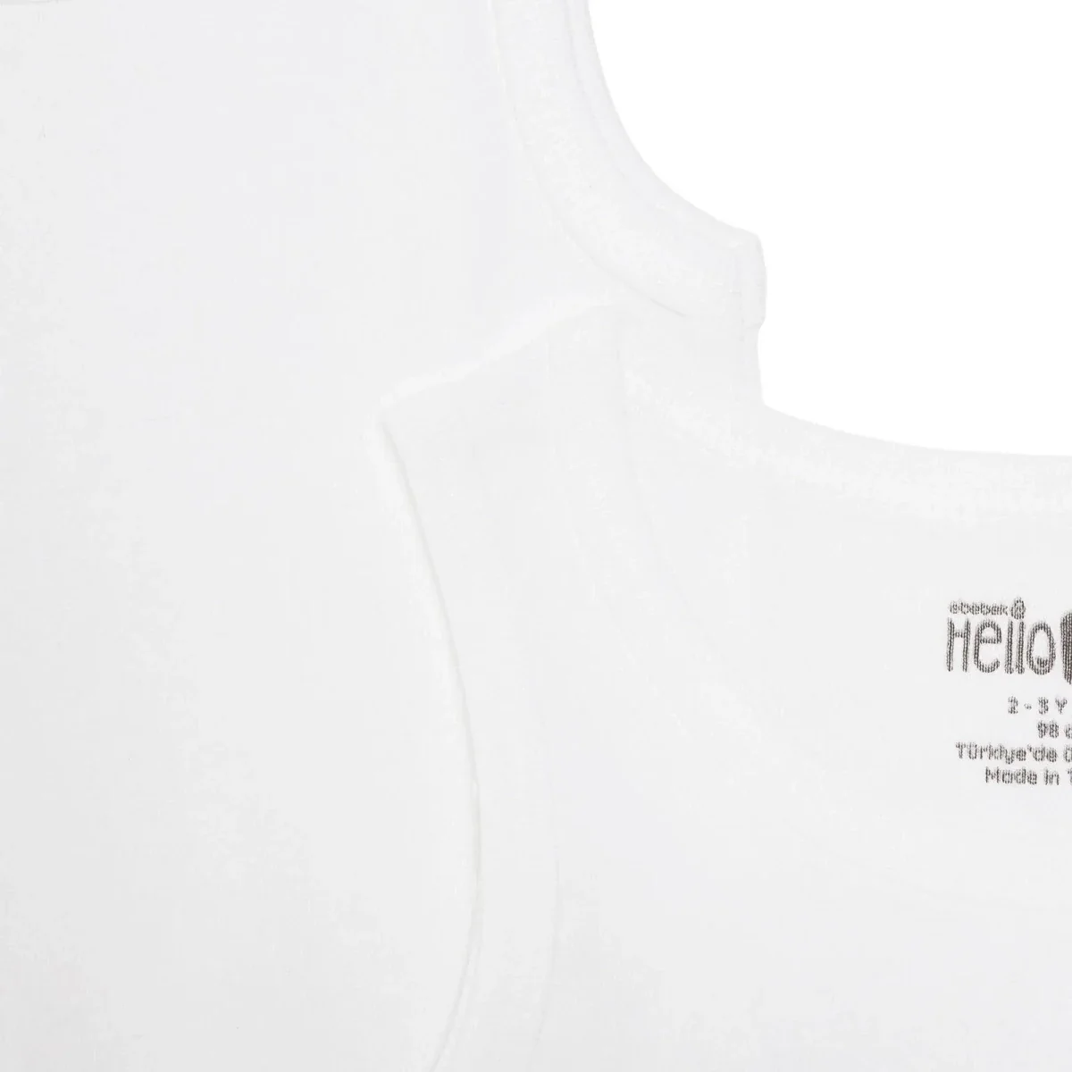 HelloBaby Boys Pack of 2 Vests - White - Image 5