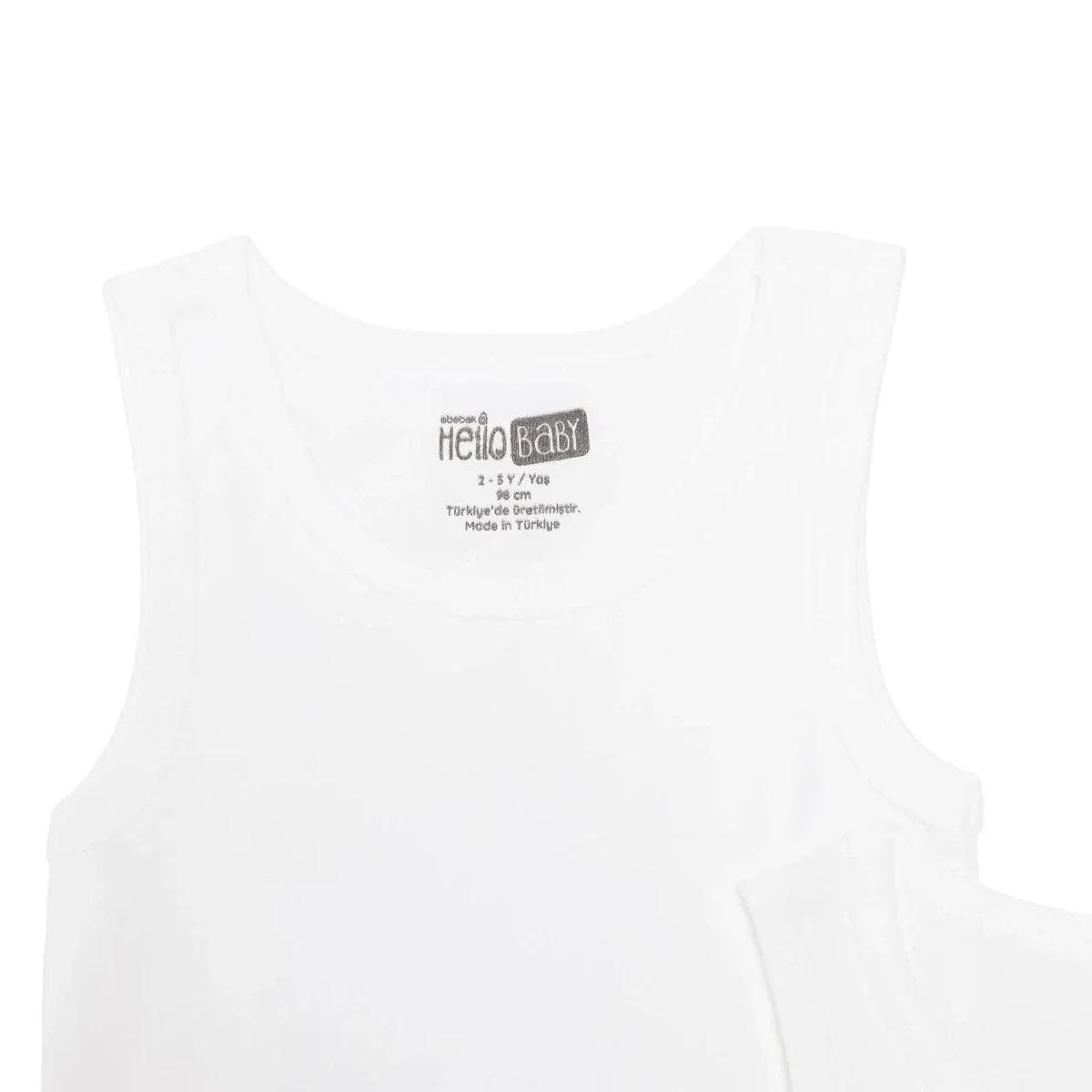 HelloBaby Boys Pack of 2 Vests - White - Image 6