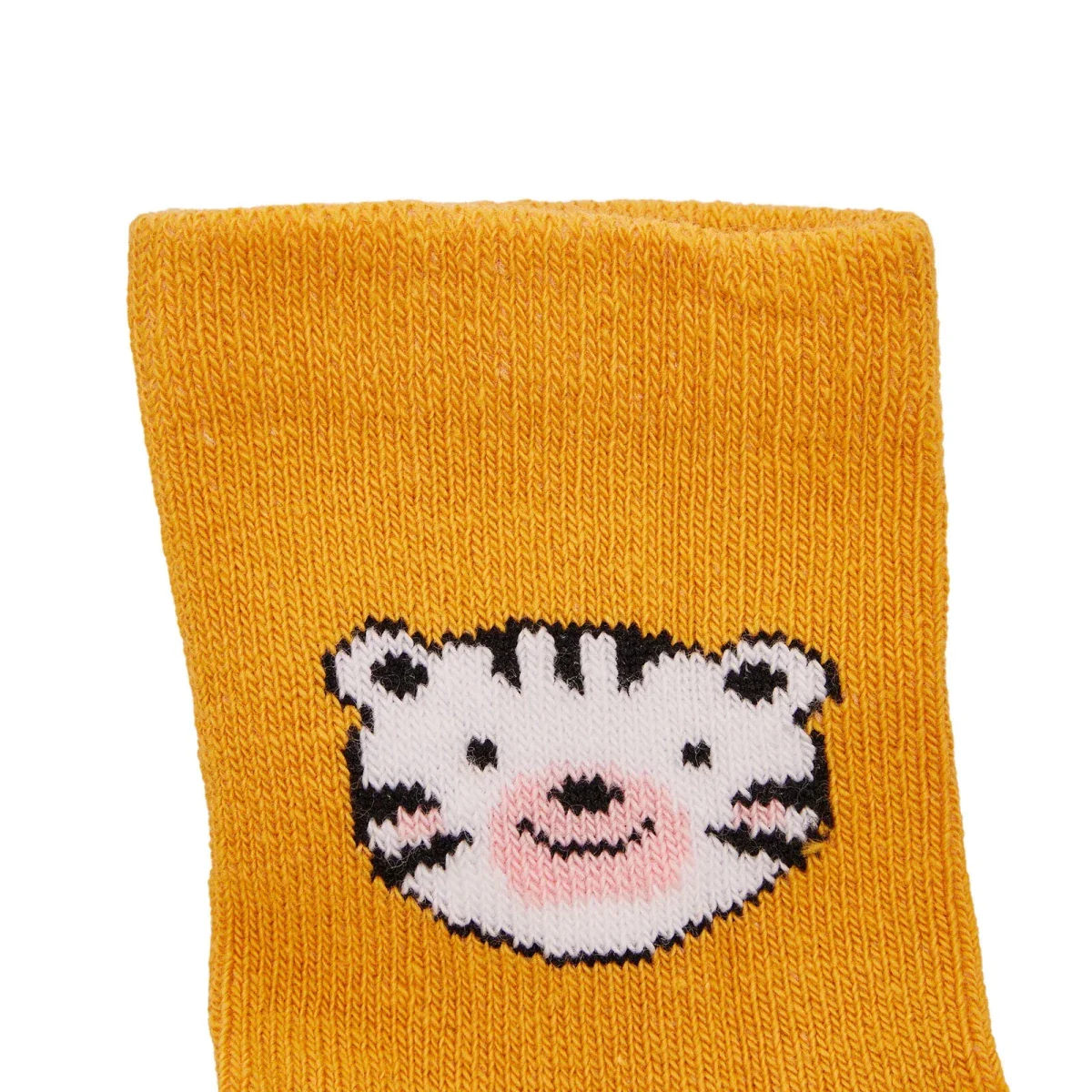 HelloBaby Boys Pack of 3 Ankle Socks Animal Print Cotton Rich - Mustard - Image 3