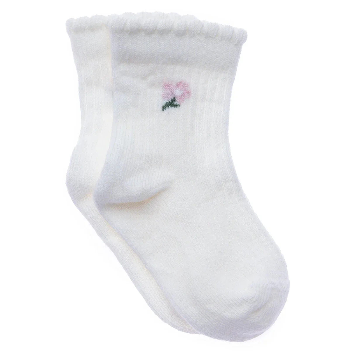 HelloBaby Boys Pack of 3 Ankle Socks Floral Print Cotton Rich - Light Pink - Image 5