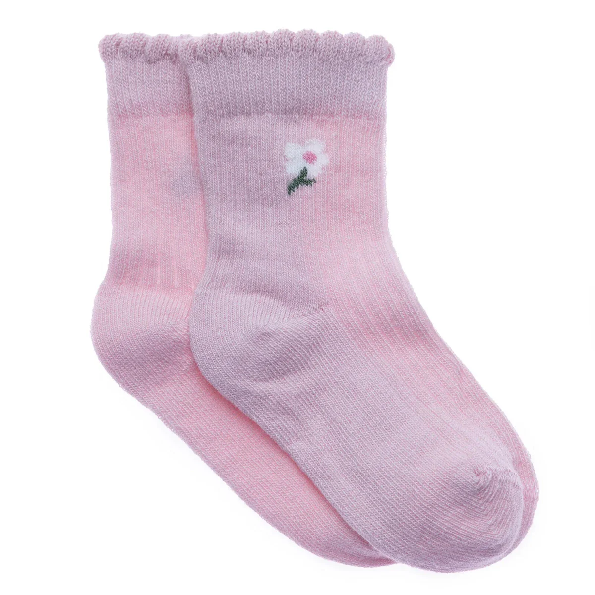HelloBaby Boys Pack of 3 Ankle Socks Floral Print Cotton Rich - Light Pink - Image 6