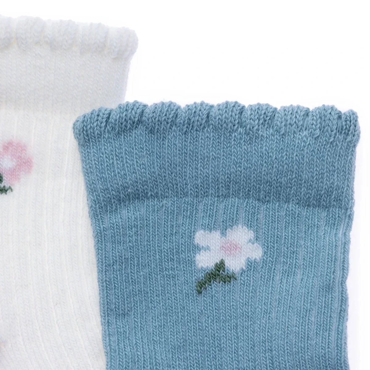 HelloBaby Boys Pack of 3 Ankle Socks Floral Print Cotton Rich - Light Pink - Image 7