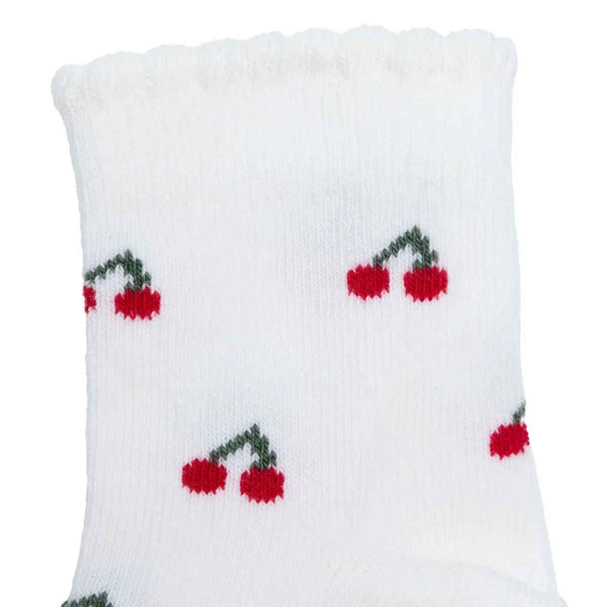 HelloBaby Boys Pack of 3 Ankle Socks Fruit Print Cotton Rich - Ecru Printed - Image 5