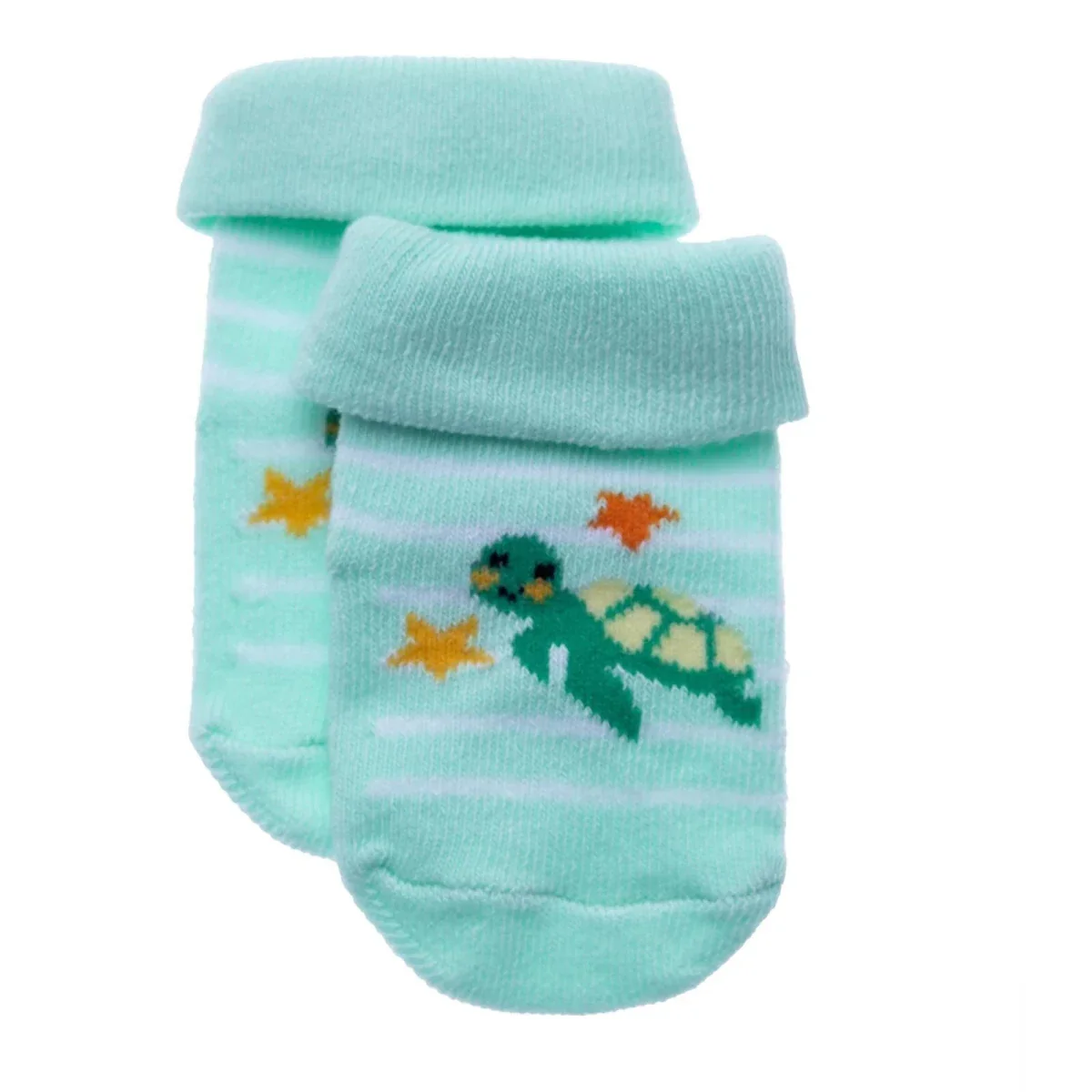 HelloBaby Boys Pack of 3 Rolled-Edge Socks Cotton Rich - Blue - Image 3