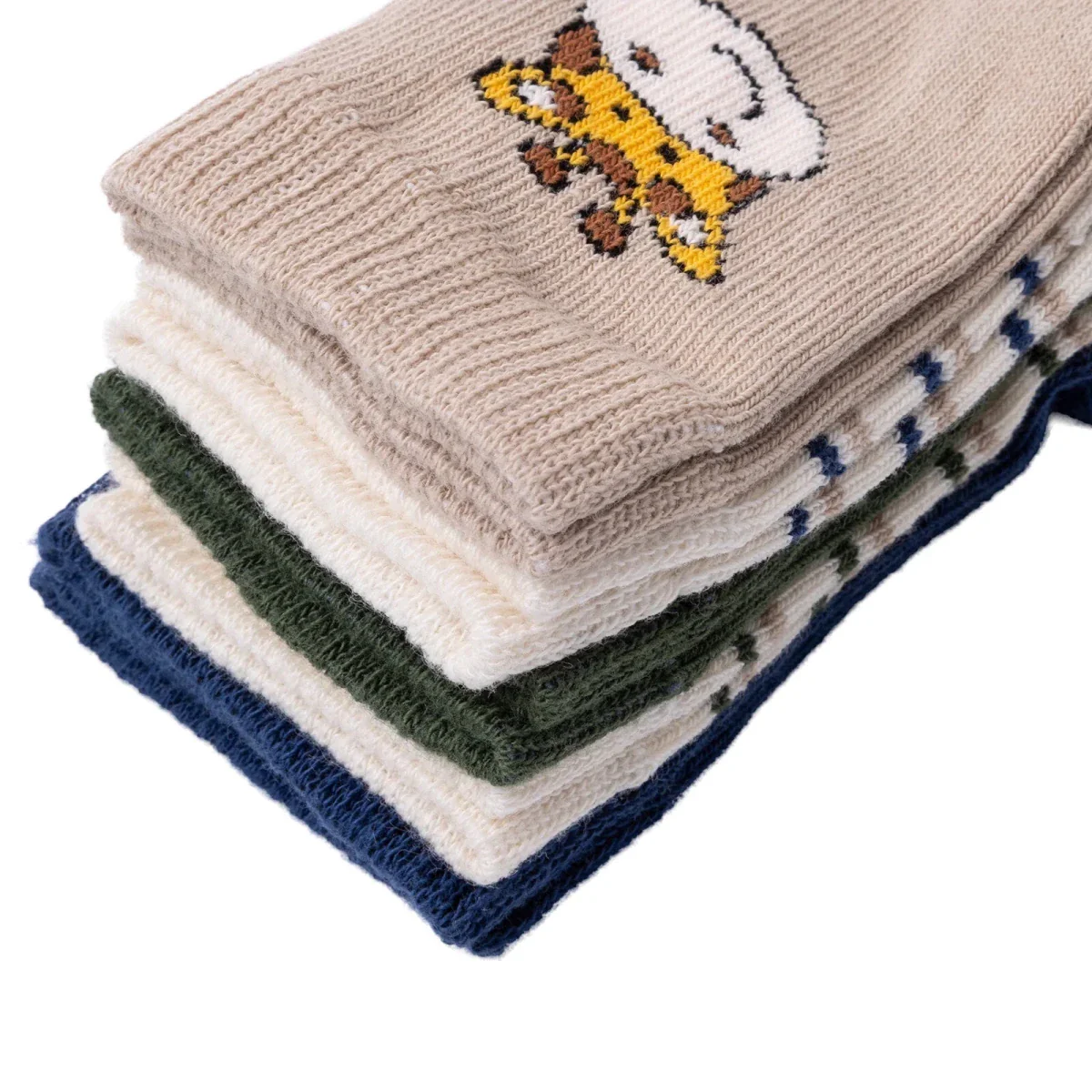 HelloBaby Boys Pack of 5 Ankle Socks Animal Print Cotton Rich - Brown - Image 5