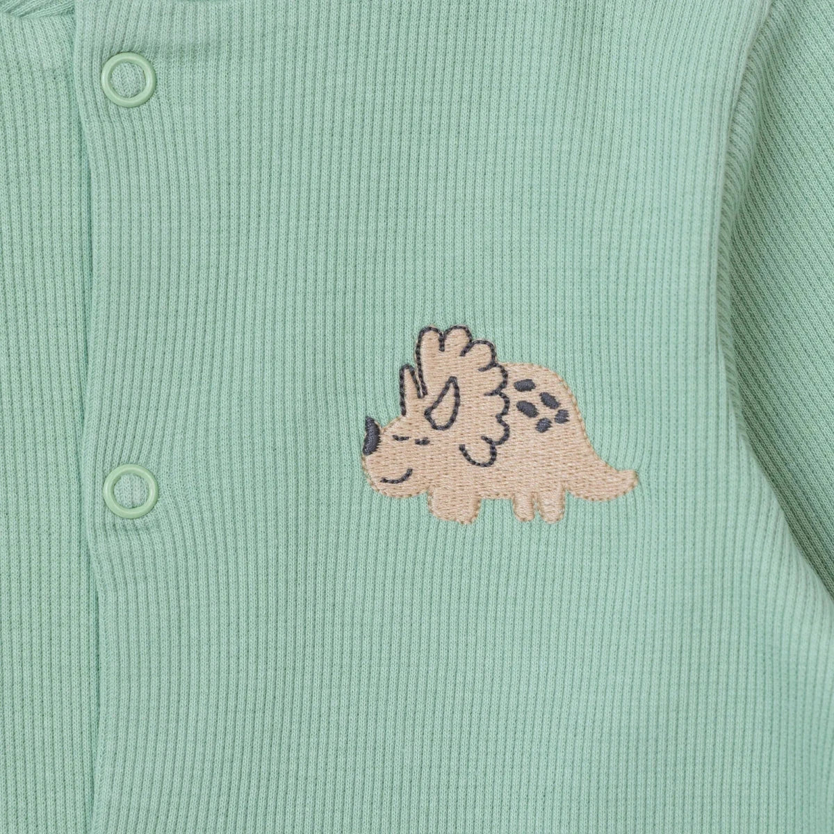 HelloBaby Boys Footed Sleepsuit Dinosaur Print - Green Printed - Image 4