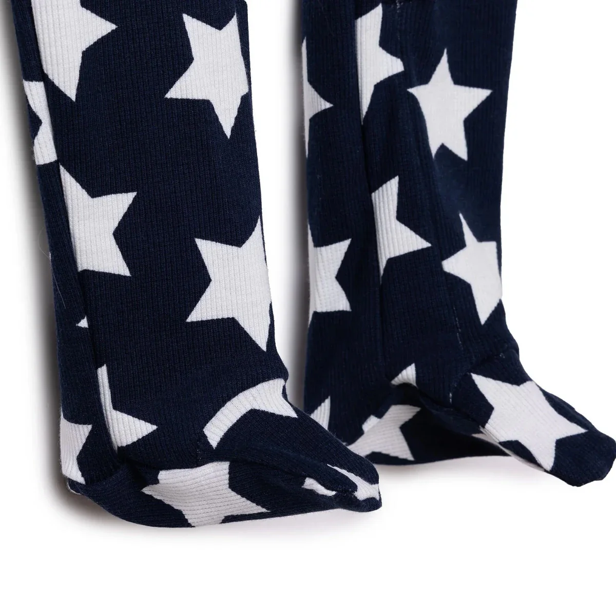 HelloBaby Boys Footed Sleepsuit Star Print - Navy Blue - Image 4
