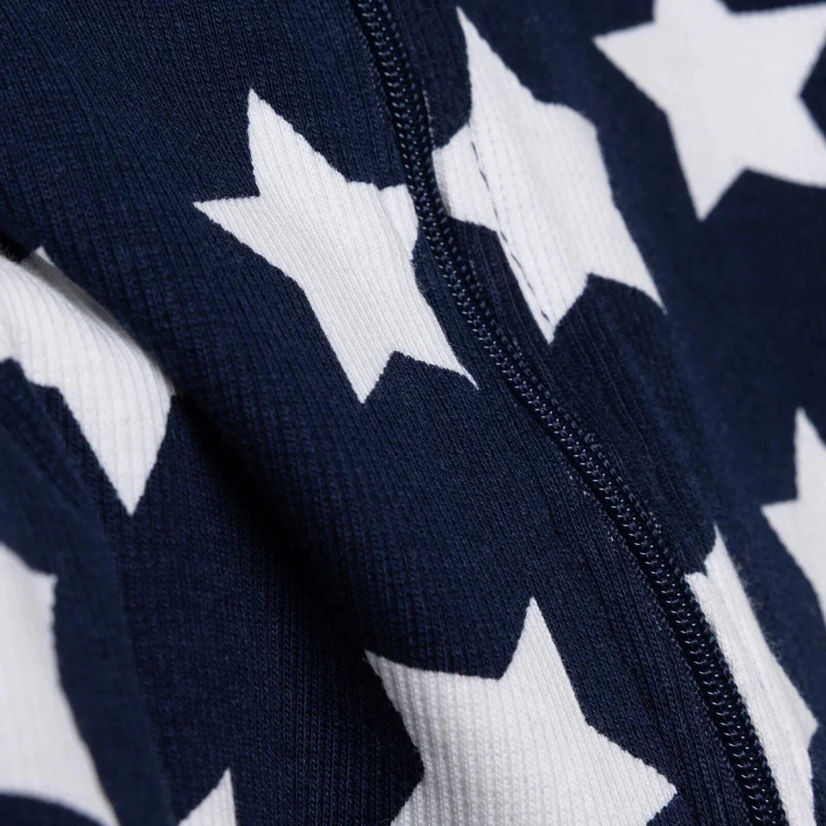 HelloBaby Boys Footed Sleepsuit Star Print - Navy Blue - Image 5