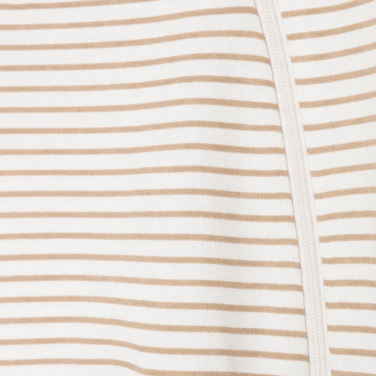 Baby Boy Footed Sleepsuit Striped Zip Fastening Crew Neck - Beige - Image 5