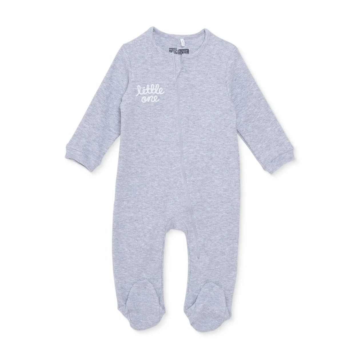 HelloBaby Boys Footed Sleepsuit - Grey