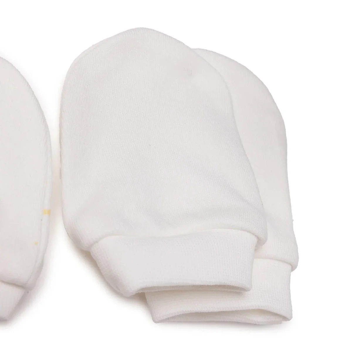 HelloBaby Boys 100% Cotton Mittens - Ecru Printed - Image 4