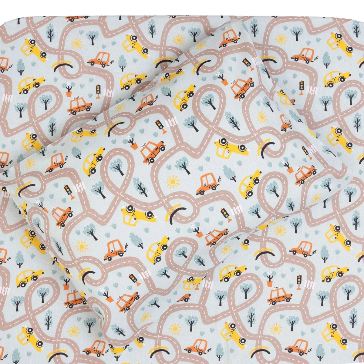 Little Dreams Boys 100% Cotton Sheet Set Vehicle Print 70x140 cm - Green - Image 3