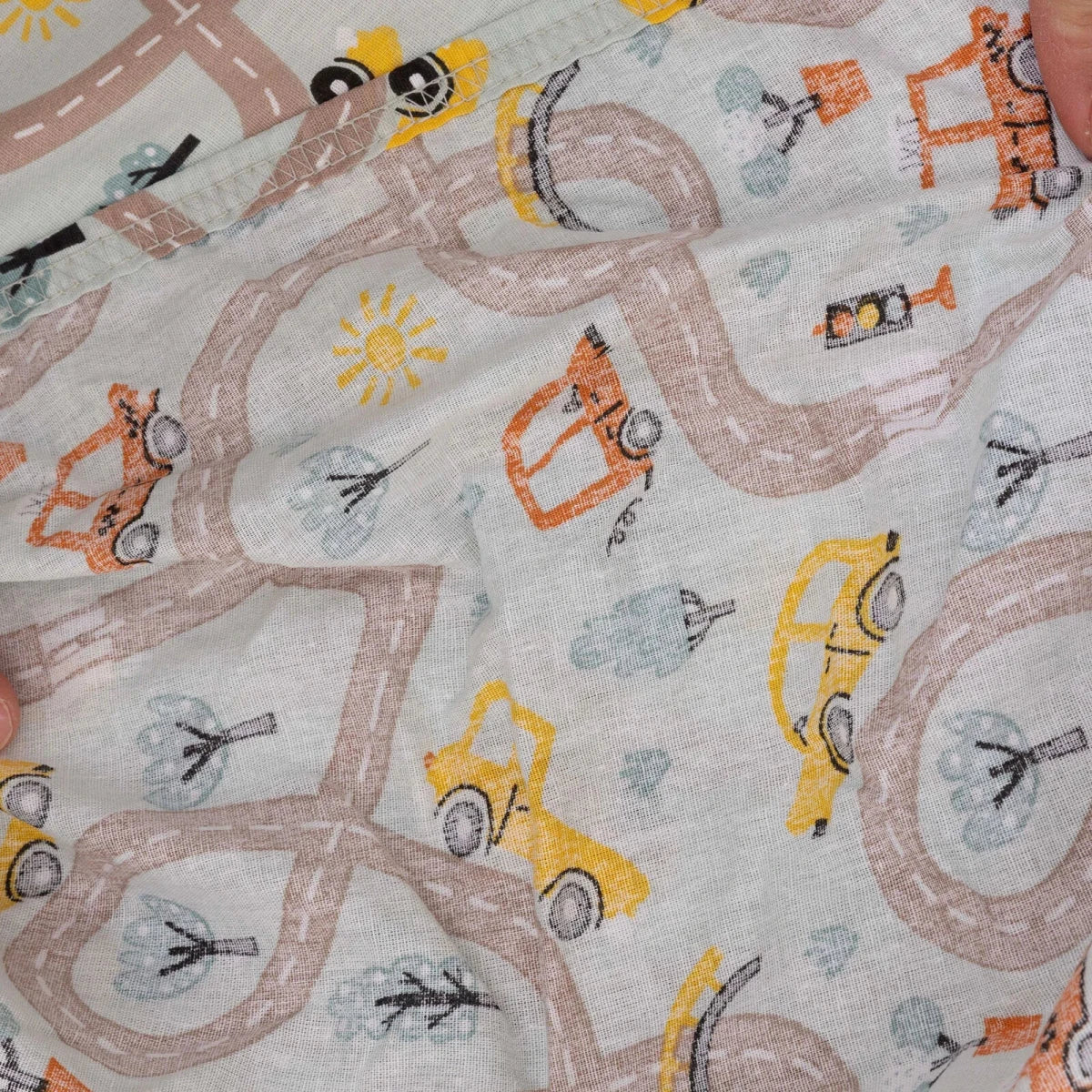 Little Dreams Boys 100% Cotton Sheet Set Vehicle Print 70x140 cm - Green - Image 6