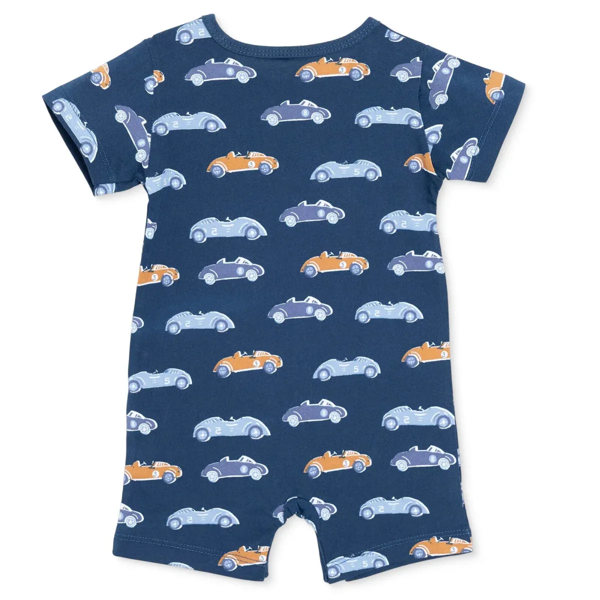 HelloBaby Boys Short Romper Vehicle Print - Navy Printed - Image 2