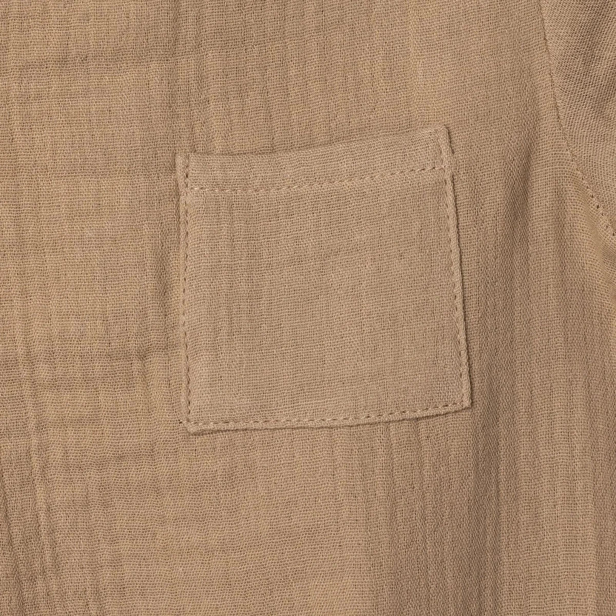 HelloBaby Boys Short-Sleeve Muslin Bodysuit - Beige - Image 4
