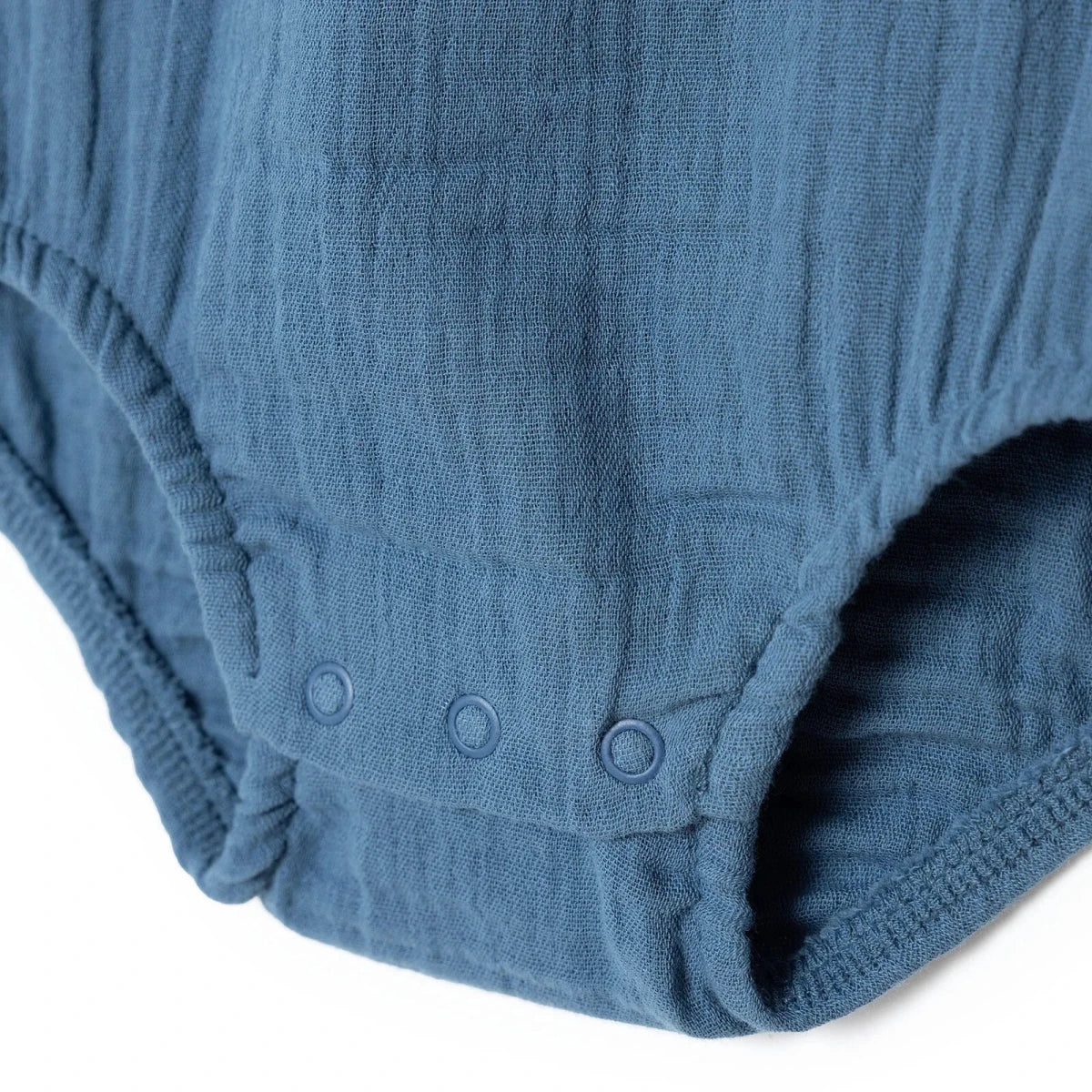 HelloBaby Boys Short-Sleeve Muslin Bodysuit - Indigo - Image 8