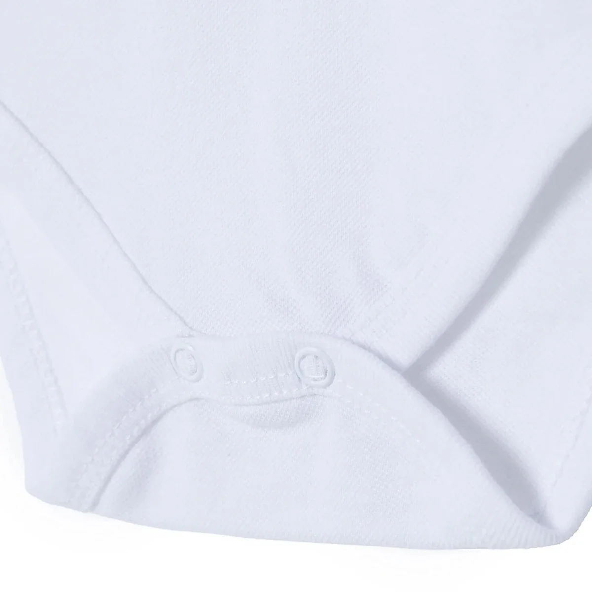 HelloBaby Boys Short-Sleeve Bodysuit Polo Collar - Ecru - Image 6