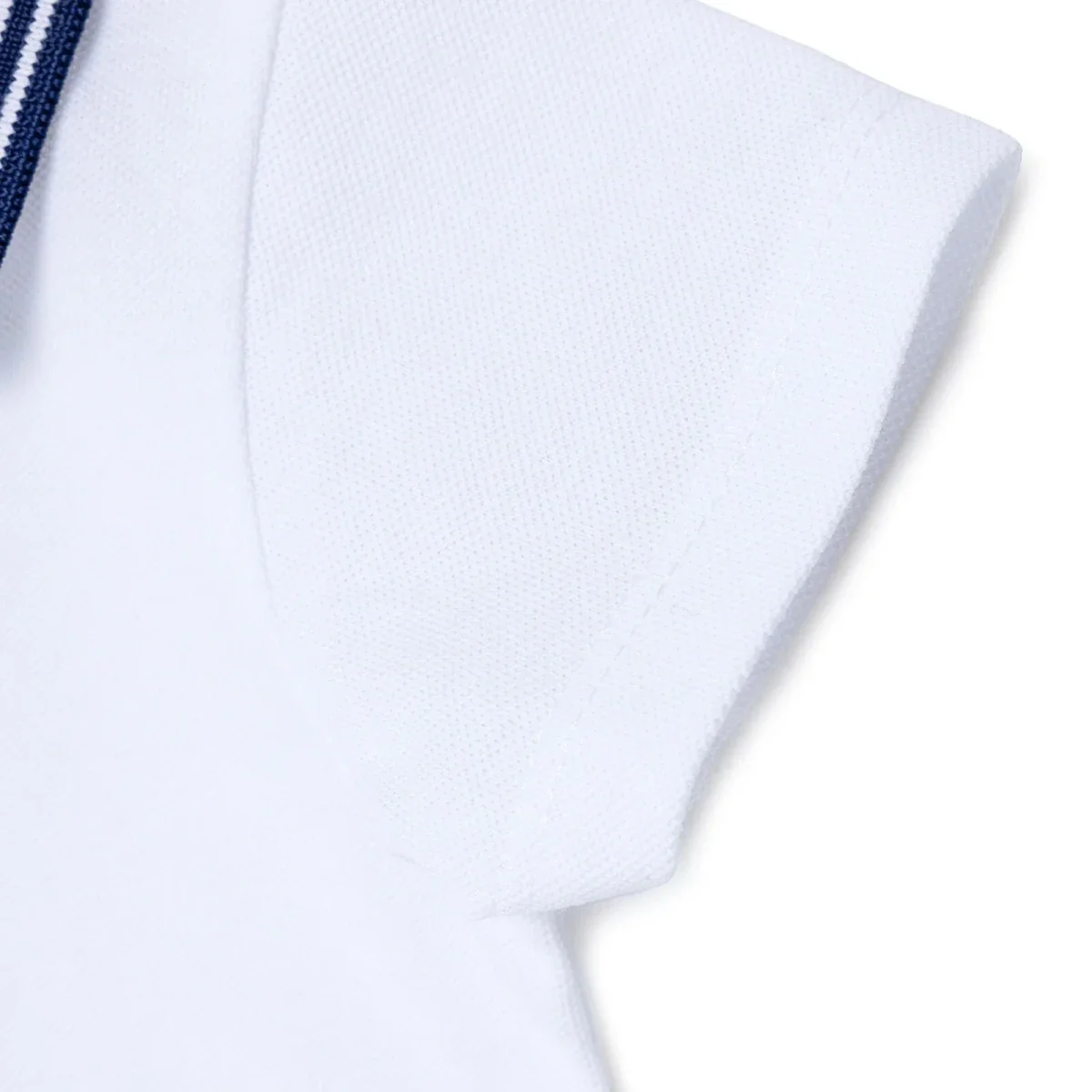 HelloBaby Boys Short-Sleeve Bodysuit Polo Collar - Ecru - Image 7