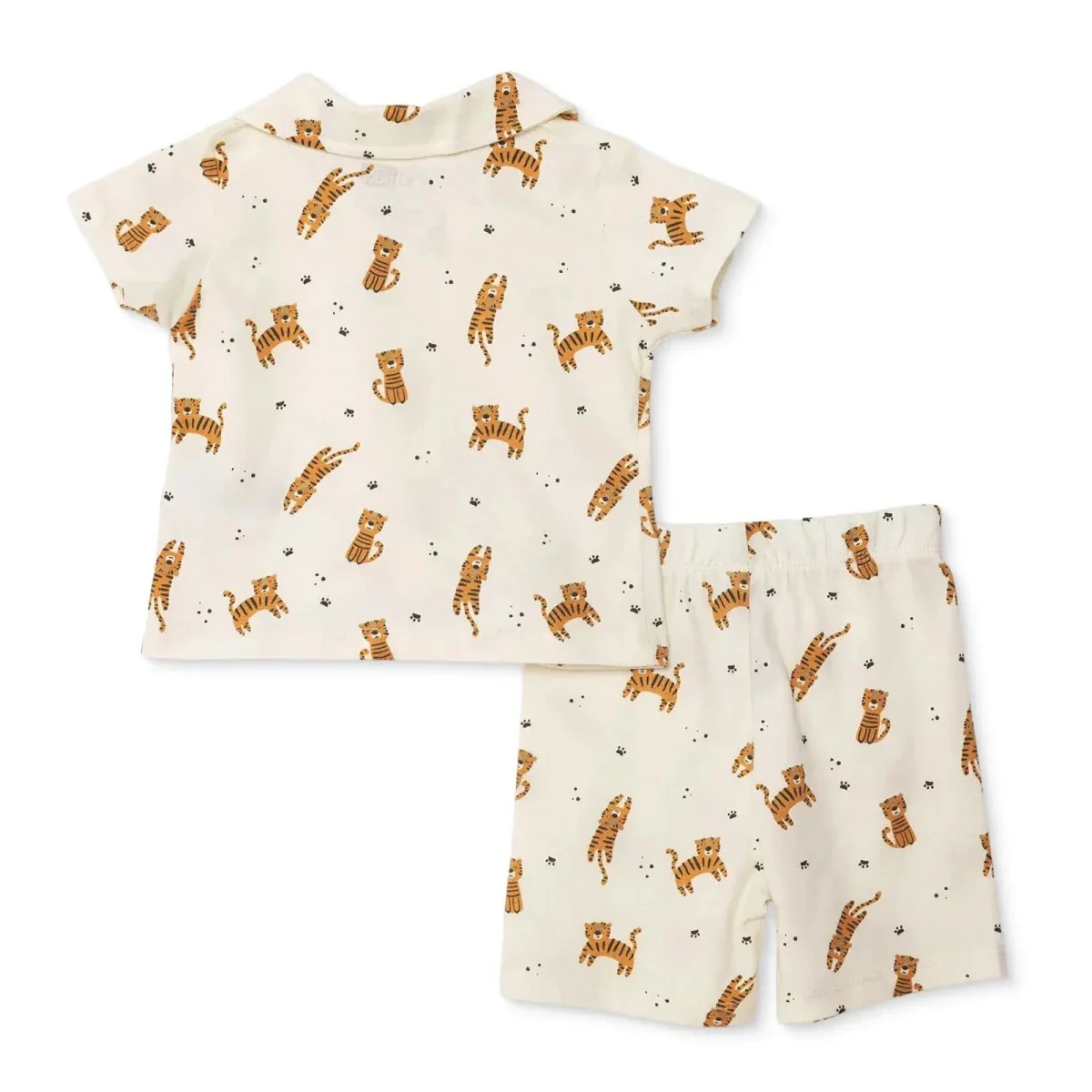 HelloBaby Boys Pyjamas Set Animal Print Short Sleeve - Ecru - Image 2