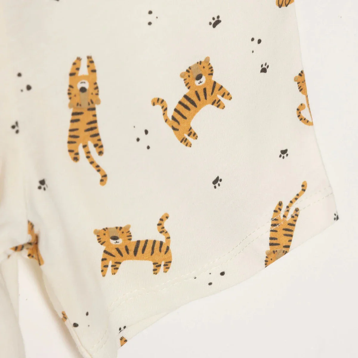 HelloBaby Boys Pyjamas Set Animal Print Short Sleeve - Ecru - Image 6