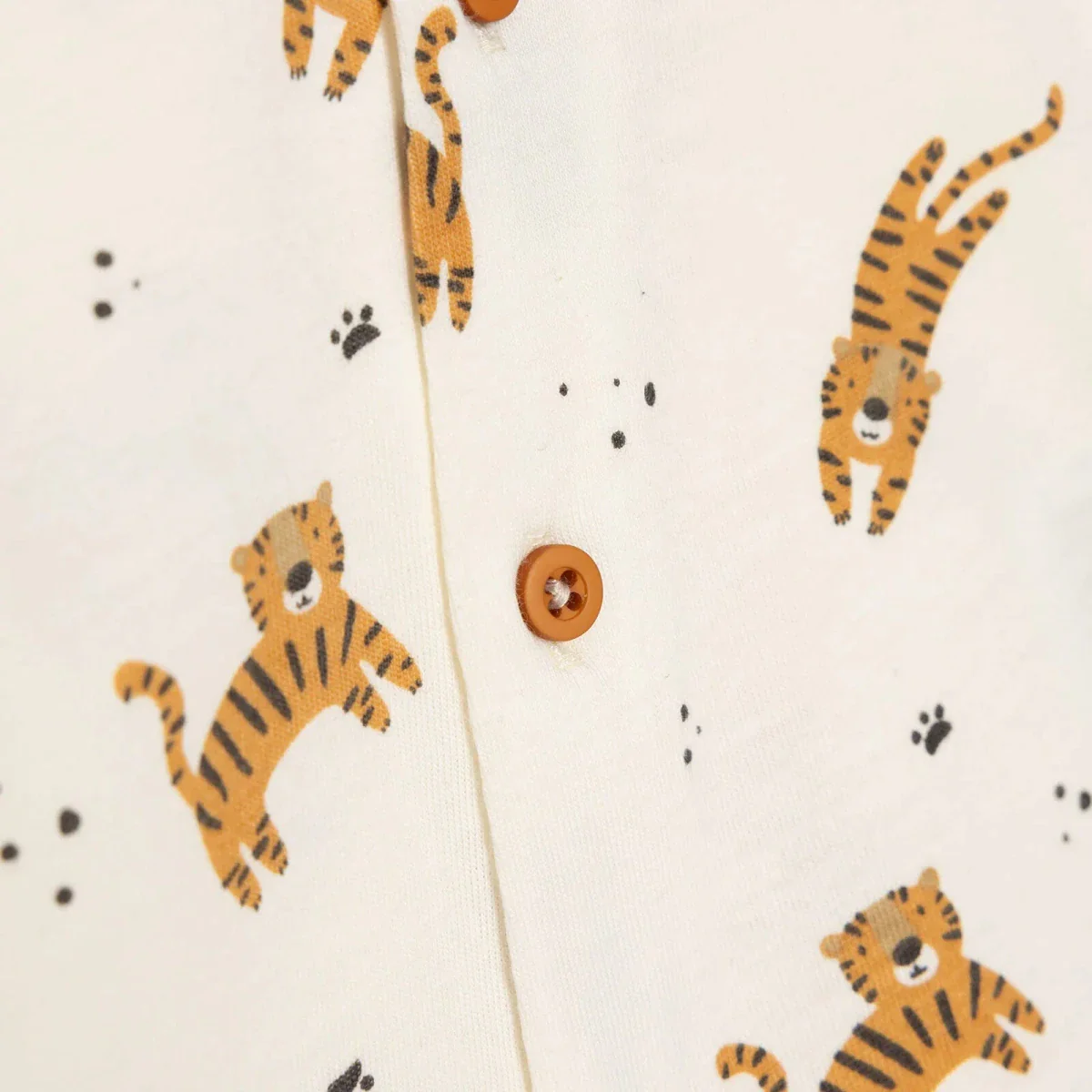 HelloBaby Boys Pyjamas Set Animal Print Short Sleeve - Ecru - Image 7