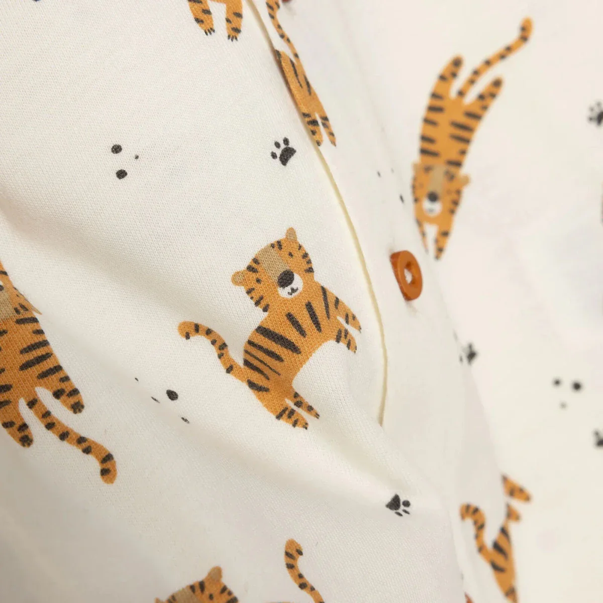 HelloBaby Boys Pyjamas Set Animal Print Short Sleeve - Ecru - Image 8