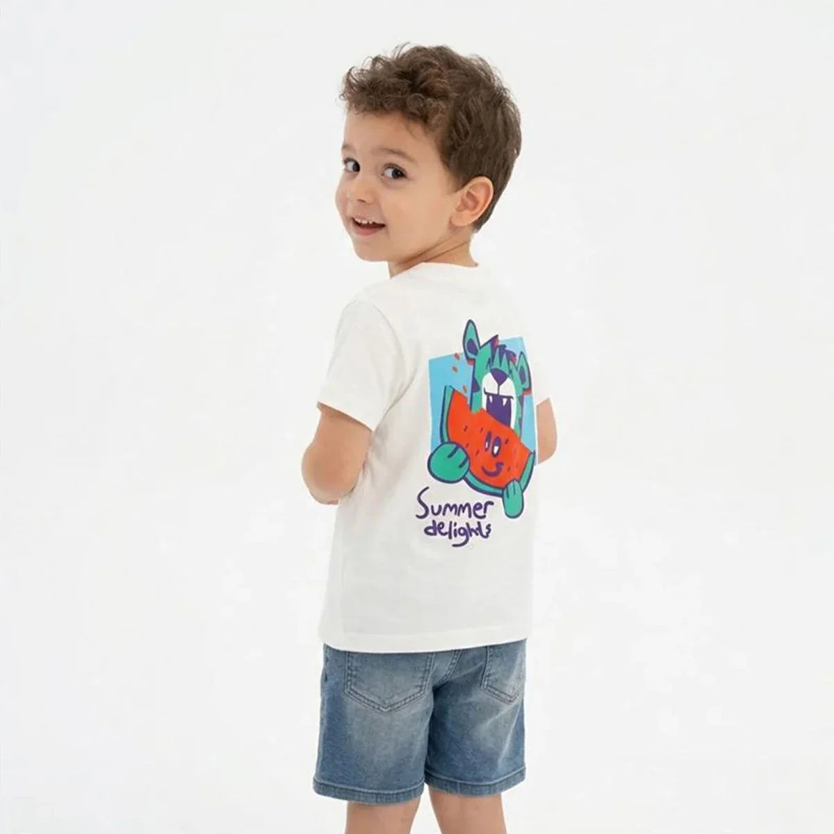 HelloBaby Boys T-shirt Fruit Print - White - Image 9