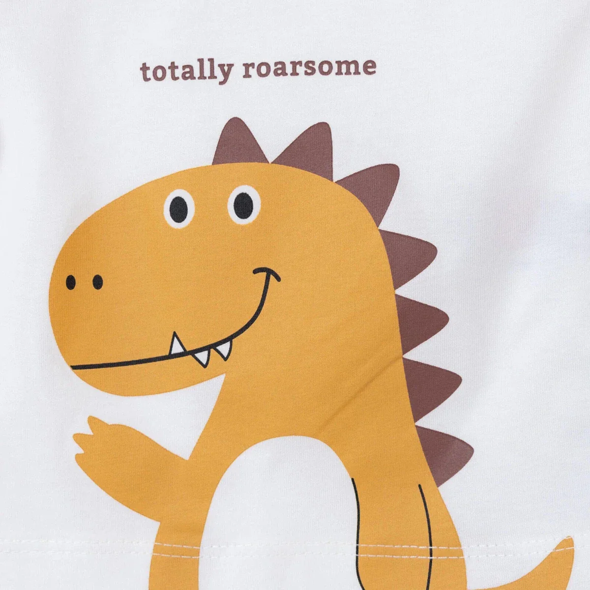 HelloBaby Boys T-shirt & Shorts Set Dinosaur Print - Dark Brown - Image 4
