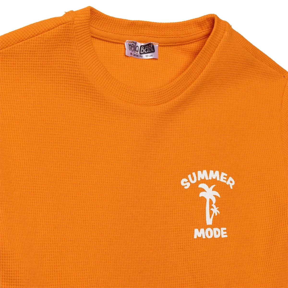 HelloBaby Boys T-shirt & Shorts Set Palm Print - Orange - Image 3