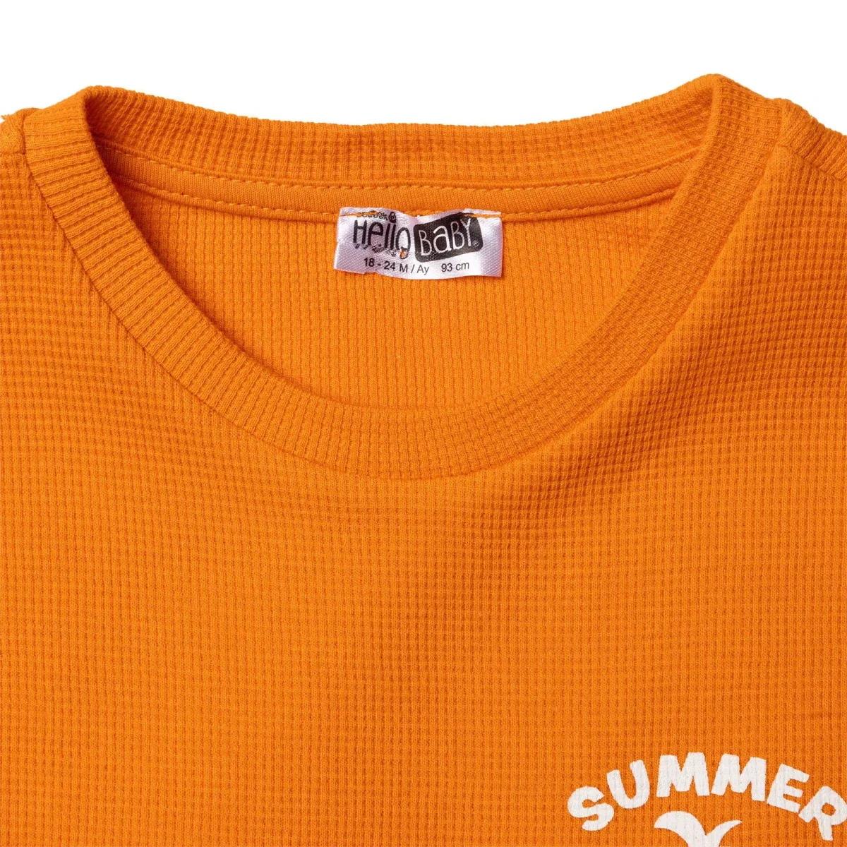 HelloBaby Boys T-shirt & Shorts Set Palm Print - Orange - Image 4