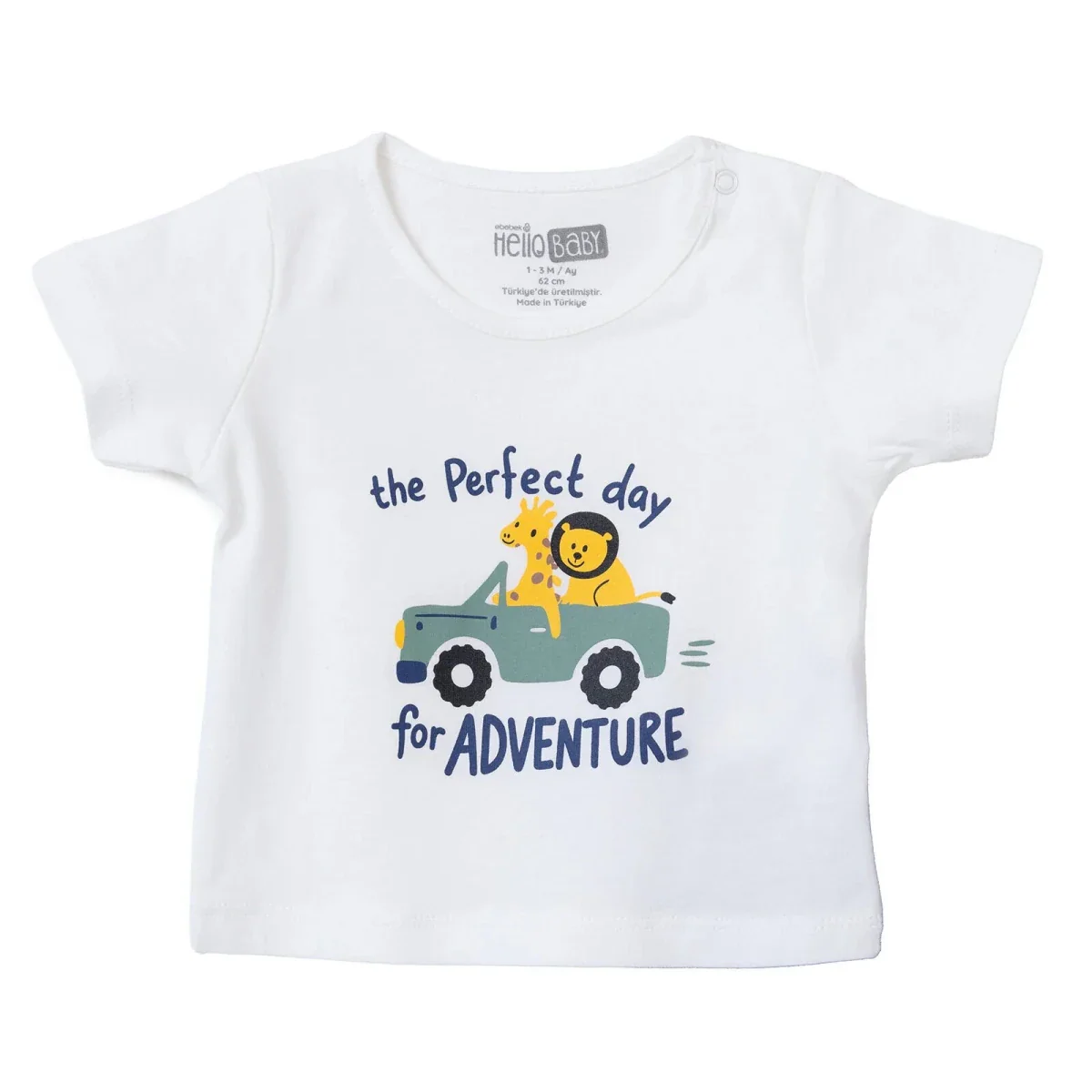 HelloBaby Boys T-shirt & Shorts Set Safari Print - Navy Blue - Image 3