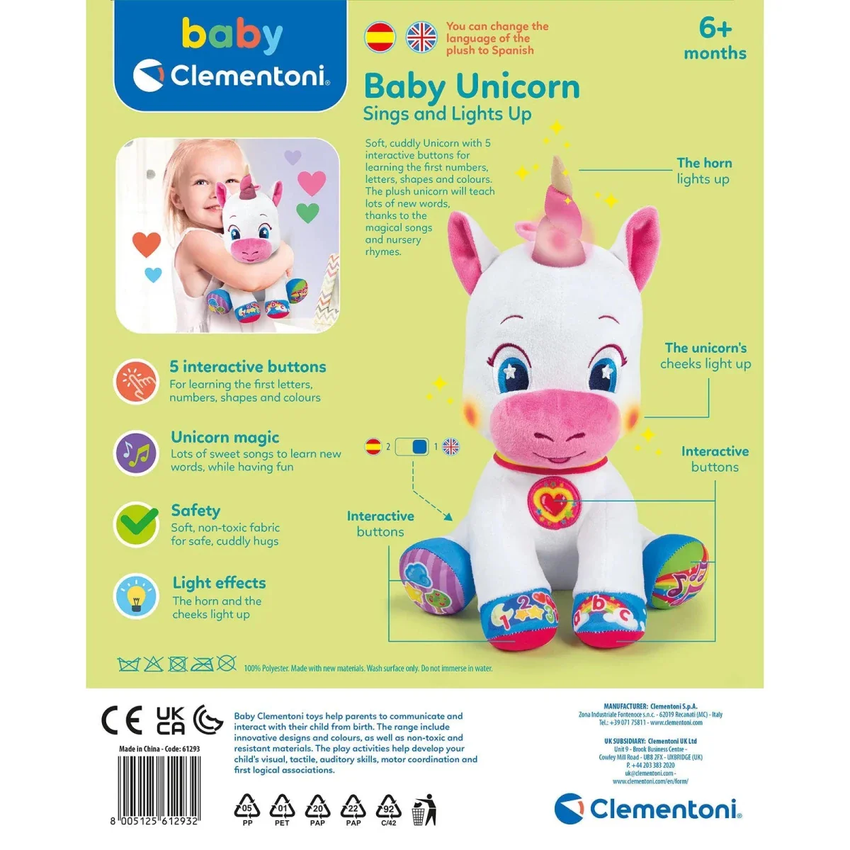 Baby Clementoni - Baby Unicorn - Image 6